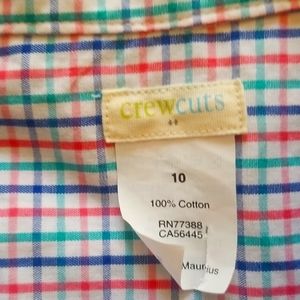 This perfect crewcut button up top is for your child for any occasion.